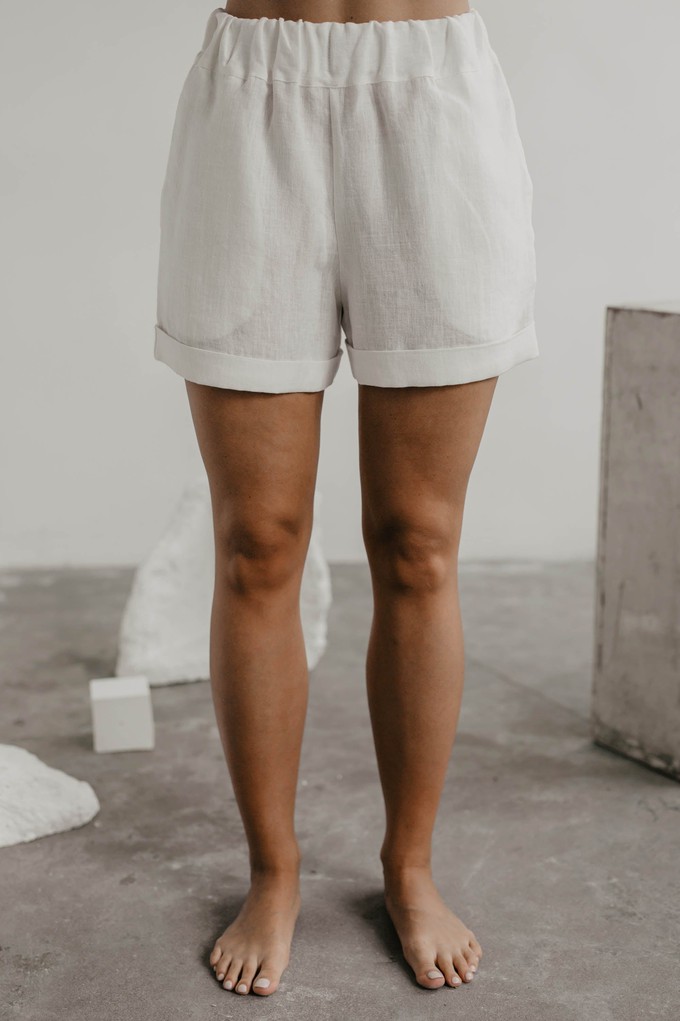 Linen shorts MIA M White from AmourLinen