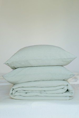 Linen bedding set in Sage Green from AmourLinen