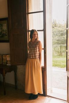 Mona long linen skirt via AmourLinen