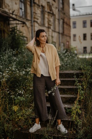 Linen oversized jacket Kyiv from AmourLinen