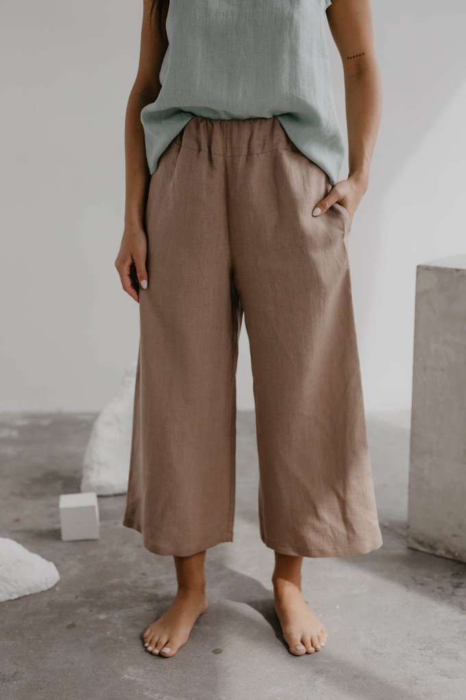 Linen pants Tokyo XL Rosy Brown from AmourLinen