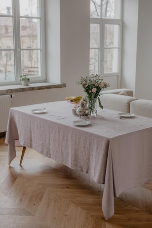 Linen tablecloth in Dusty Rose from AmourLinen