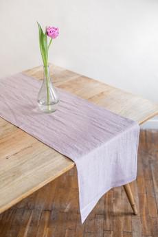 Linen table runner in Dusty Rose via AmourLinen