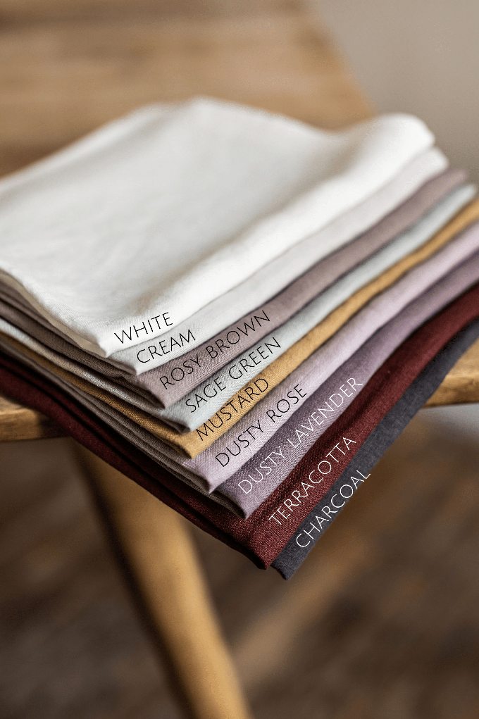 Linen Fabric Color Swatches AmourLinen Color Palette from AmourLinen