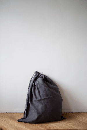 Linen laundry bag / Charcoal from AmourLinen