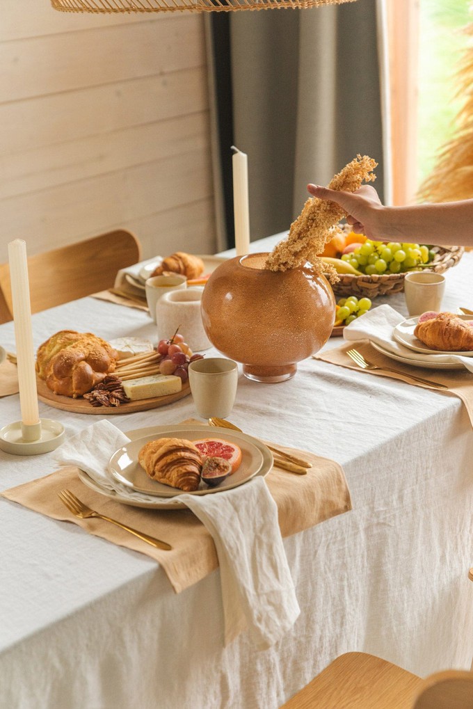 Linen tablecloth in White from AmourLinen