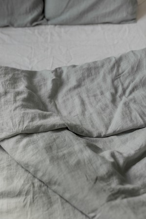 Linen duvet cover in Sage Green from AmourLinen