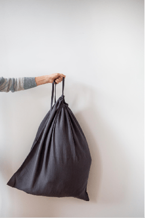 Linen laundry bag / Charcoal from AmourLinen