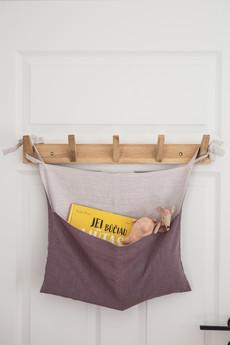 Linen baby bed bag / Dusty Lavender via AmourLinen