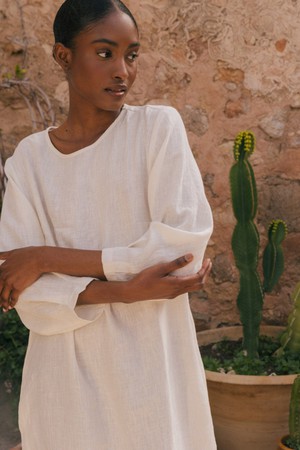 Amalia long-length linen dress from AmourLinen