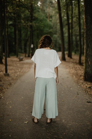 Wide linen pants ISABELLA from AmourLinen