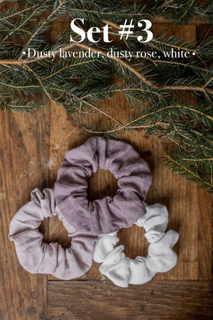 Linen scrunchies from AmourLinen