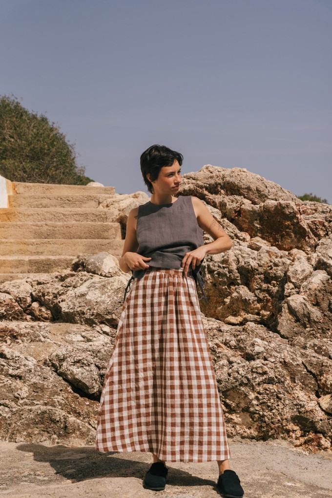 Mona long linen skirt from AmourLinen