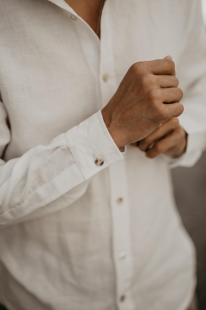 Classic linen shirt HECTOR S White from AmourLinen