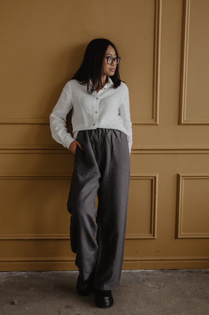 Oulu super long linen pants from AmourLinen