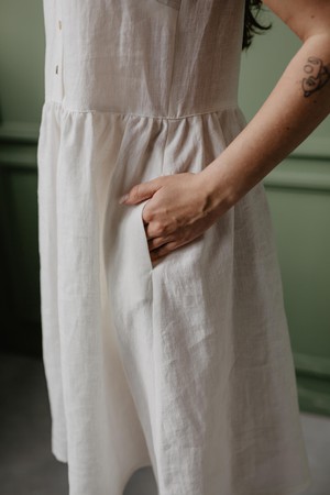 Linen sleeveless summer dress HAZEL from AmourLinen