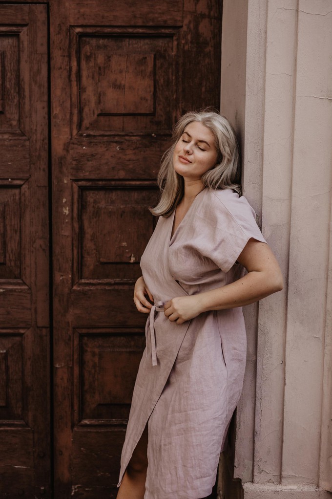 Linen wrap dress Rome from AmourLinen