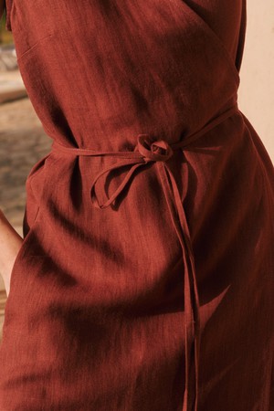 AURORA dress in Terracotta from AmourLinen