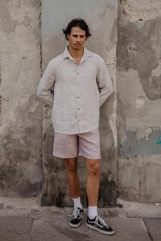 Classic linen shirt HECTOR S Cream via AmourLinen