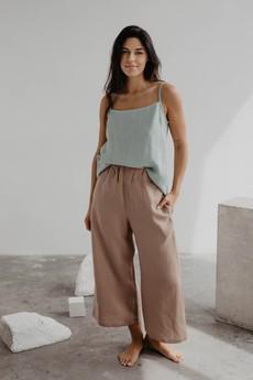 Linen pants Tokyo L Mustard via AmourLinen