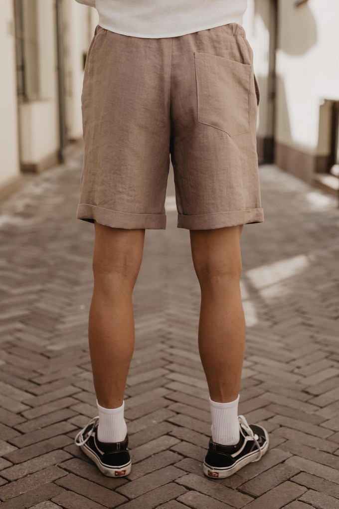 Linen shorts ARES in Cream | sale from AmourLinen