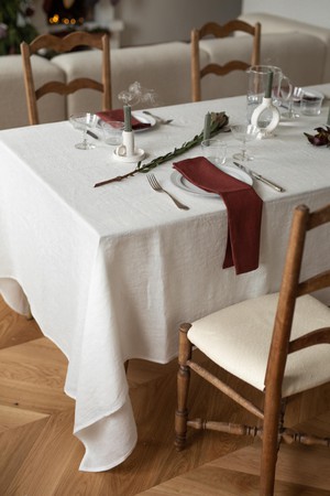 Linen tablecloth in White from AmourLinen