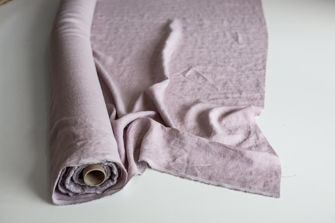 Dusty Rose 95" / 240 cm linen fabric from AmourLinen