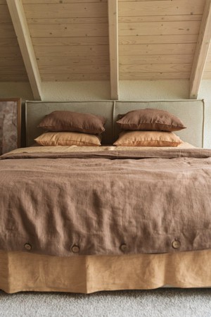 Linen duvet cover in Rosy Brown from AmourLinen