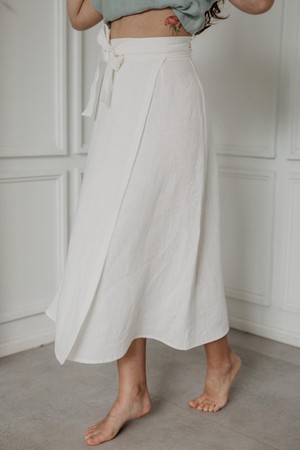 Linen wrap skirt IRIS from AmourLinen