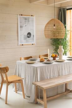 Linen tablecloth in Cream via AmourLinen