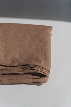 Linen flat sheet in Rosy Brown from AmourLinen