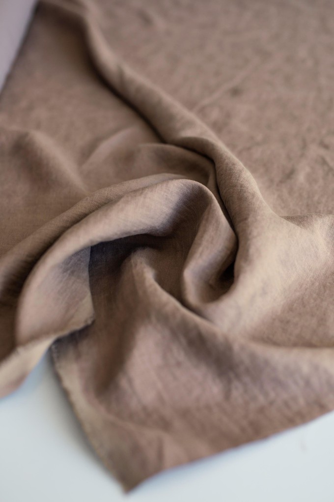 Rosy Brown 95" / 240 cm linen fabric from AmourLinen