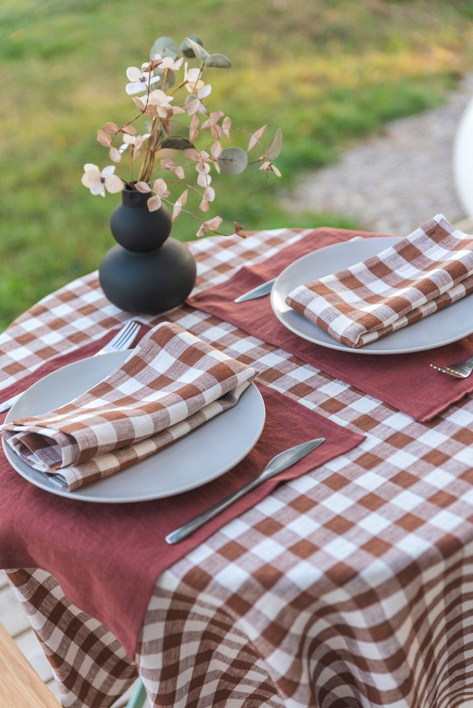 Linen placemats set of 2 in Terracotta from AmourLinen