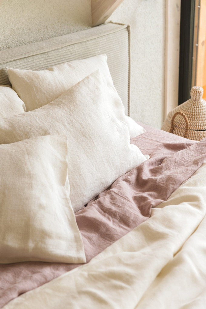 Linen pillowcase in White from AmourLinen