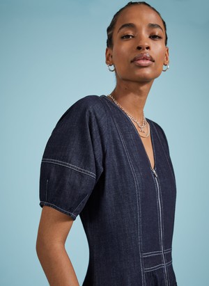 Coralie Organic Denim Dress from Baukjen