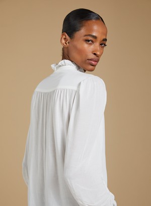 Aurora Frill Neck Sheer Blouse from Baukjen