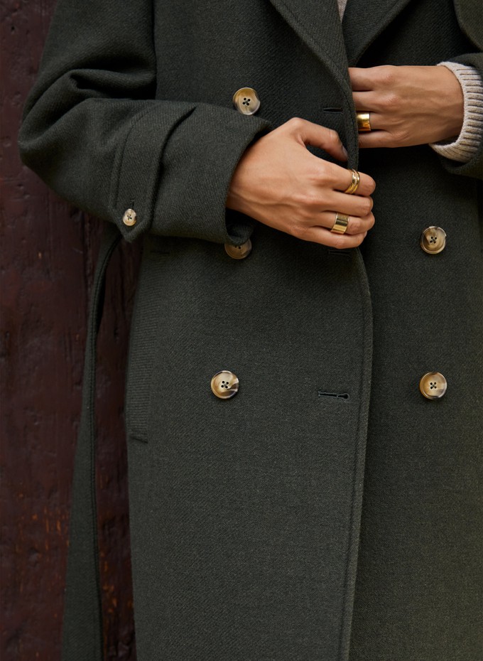 Ingrid Belted Wool Trench Coat from Baukjen