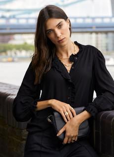 Roxy Sheer Pintuck Blouse via Baukjen