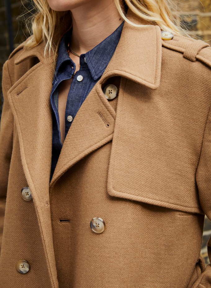 Ingrid Belted Wool Trench Coat from Baukjen