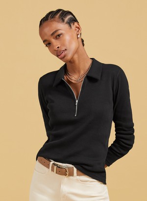 Organic Zip Collar Top from Baukjen