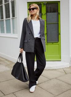 Eugenie Wool Blend Tailored Blazer via Baukjen