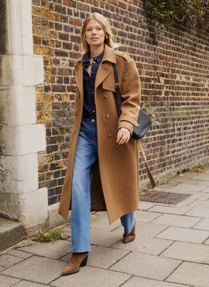 Ingrid Belted Wool Trench Coat from Baukjen