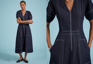 Coralie Organic Denim Dress from Baukjen