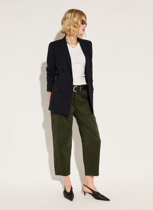 Amelia Organic Cotton Barrel Leg Cargo Trousers from Baukjen