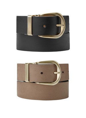 Baukjen Reversible Gold Buckle Belt from Baukjen