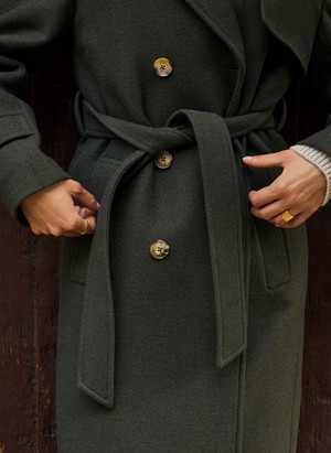 Ingrid Belted Wool Trench Coat from Baukjen