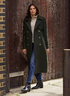 Ingrid Belted Wool Trench Coat via Baukjen