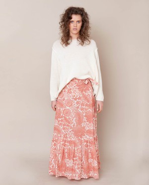 Kali Organic Cotton Skirt In Pink Print from Beaumont Organic