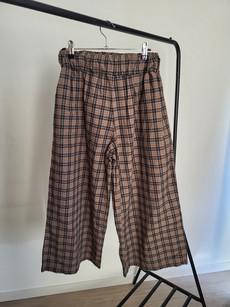 Adrienne-Mel Trousers in Plaid Size S via Beaumont Organic