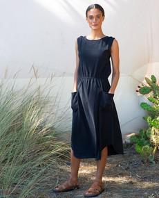 Zerlina Organic Cotton Dress In Black via Beaumont Organic
